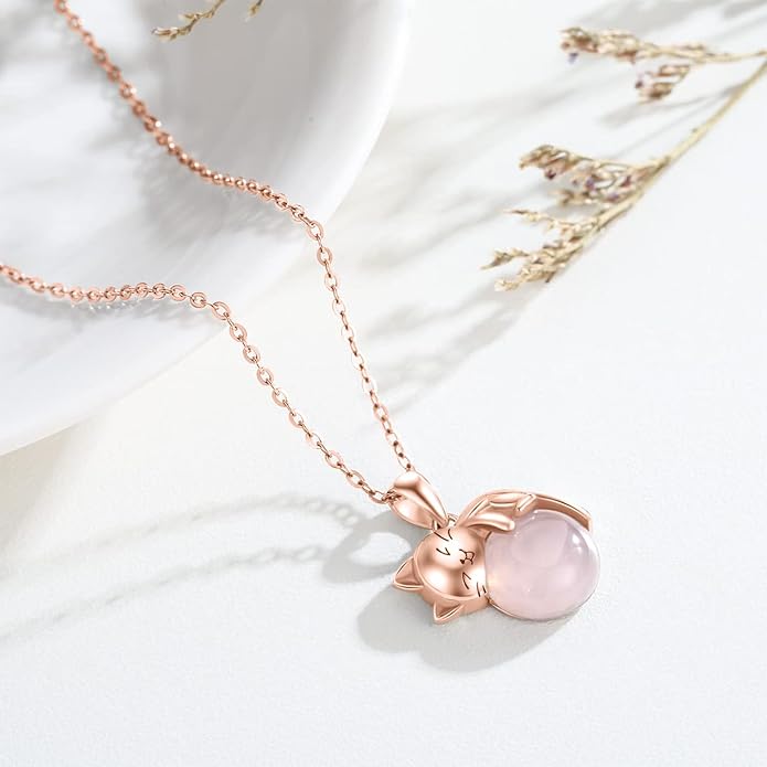 Cat Necklace Sterling Silver Cat Zircon Pendant Gothic Jewelry for Women Animal Lovers Gifts