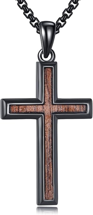Cross Necklace 925 Sterling Silver Cross Faith Pendant Christian Jewelry Gifts for Women Men