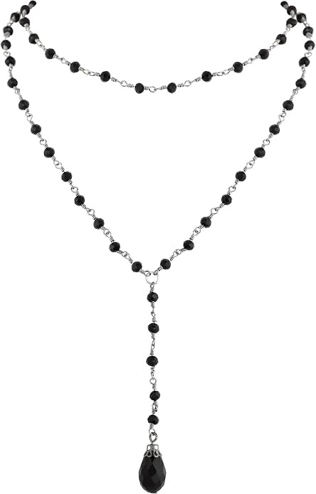 Sacina Gothic Layered Black Red Choker, Dainty Y Necklace, Bead teardrop Choker, Gothic Goth Necklace, Christmas Jewelry Gift for Women