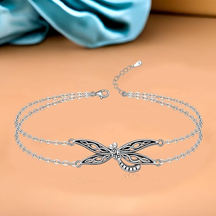 Infinity Cat Paw Print Celtic Knot Sea Turtle Elephant Flamingo Butterfly Dolphin Evil Eye Anklets Bracelets for Women Sterling Silver Adjustable Ankle Bracelet Summer Beach Lovers Gift