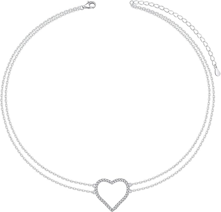 DAOCHONG S925 Sterling Silver Choker Short Necklace Pendant for Women Jewelry Gift