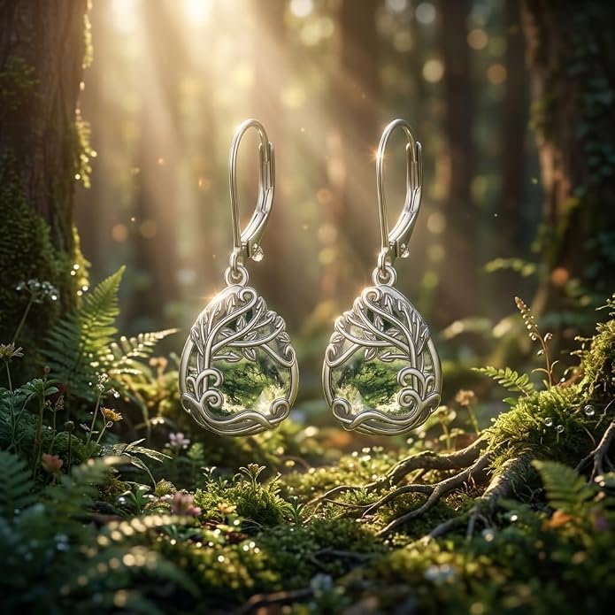 Teardrop Tree of Life/Filigree Earrings for Women Dangle Leverback Earrings Jewelry Gift Anniversary For Her
