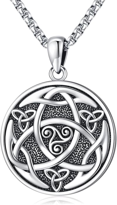 Eusense Viking Jewelry for Men Women Sterling Silver 925 Mjolnir Thors Hammer Pendant Celtic Cross Necklace Wolf Odin Raven Freya Goddess Norse Pagan Compass Vegvisir Yggdrasil Nordic Viking Necklaces Gifts