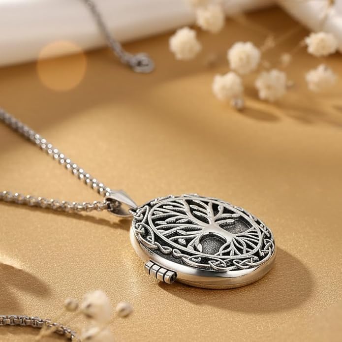 925 Sterling Silver Necklace for Men Women, Birthday Keepsake Jewelry Gifts for Mom Dad Friend
