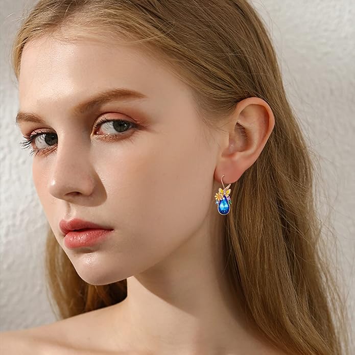 Dorunmo 925 Sterling Silver Western Dangle Earrings for Women Bohemian Earrings Hypoallergenic Christmas Jewelry Gifts for Women