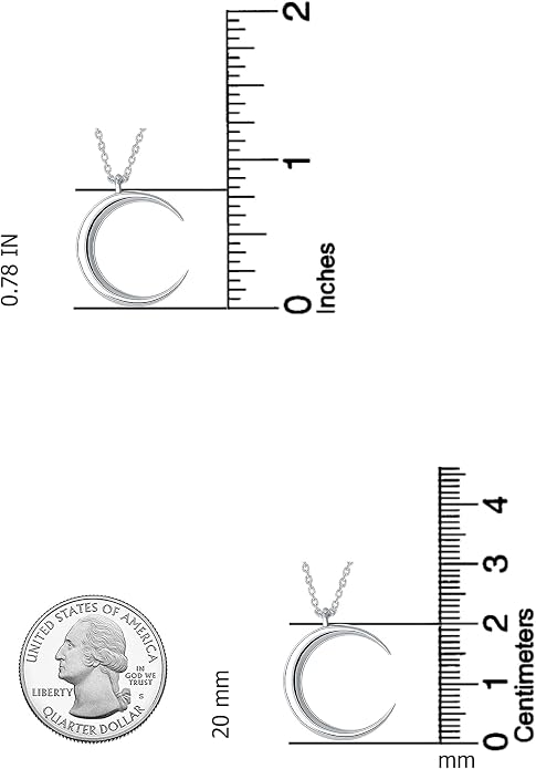 LeCalla 925 Sterling Silver Pendant Necklace | Crescent Moon and Star Necklace Jewelry | Handmade Charm Pendant Necklace for Women | Adjustable Chain Necklace Gifts for Women Valentine s Day, Mother s Day