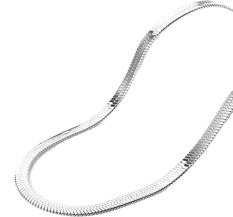 Herringbone Chain 316L Stainless Steel 14,16,18,20,22,24,27,30 inches Necklace for Men and Women in Gold, Silver Tone