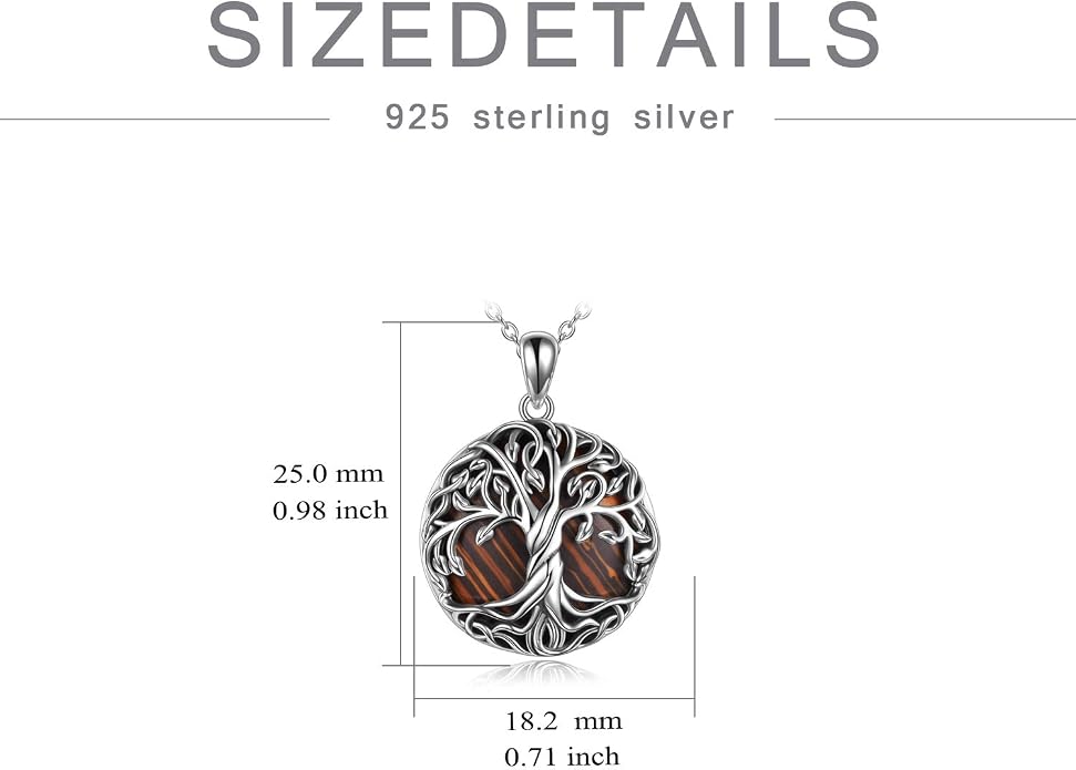 WINNICACA Tree of Life Gifts for Women 925 Sterling Silver Tree of Life Celtic Pendant Necklace Family Irish Jewelry Gifts for Women Wife Girlfriend Anniversary Birthday Gift
