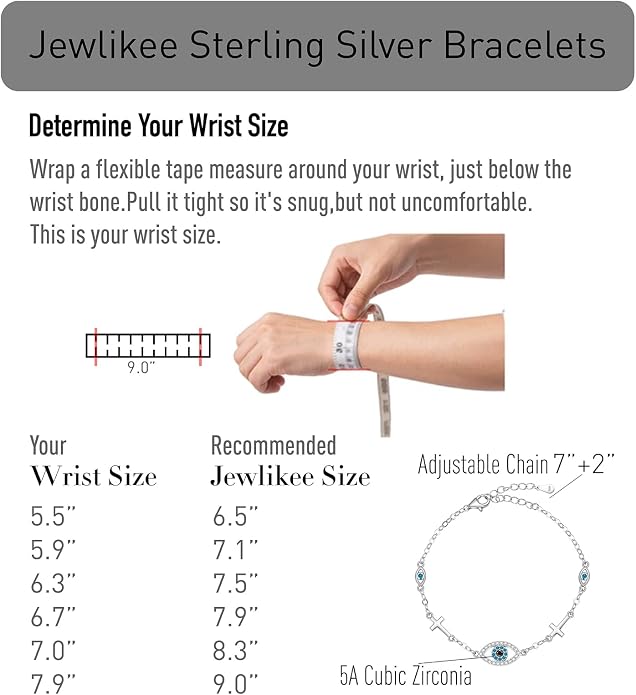 Blue Evil Eyes Link Bracelet, Evil Eye Earrings, S925 Sterling Silver Dainty Cubic Zirconia Adjustable Link Lobster Claw Clasp Chain Jewelry