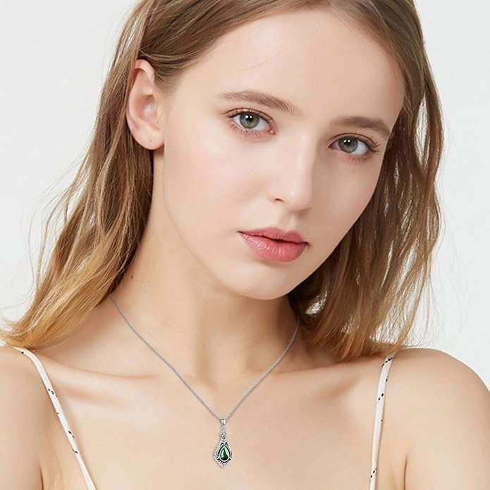 Seiyang Urn Necklace for Ashes 925 Sterling Silver with Birthstone Cremation Jewelry Keepsake Ashes Pendant Necklace Memorial Jewelry for Women Loved One