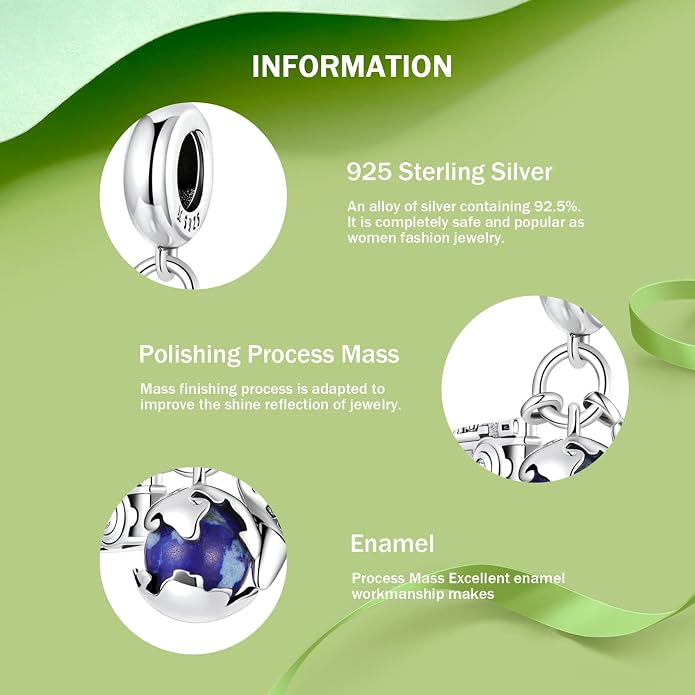 NINGAN 925 Sterling Silver Charm Golden Love Charm Buckle Safety Chain Travel Bead Firefly Dragonfly Pendant, Suitable for Women Bracelet and Necklace as Gift from Mom and Friends
