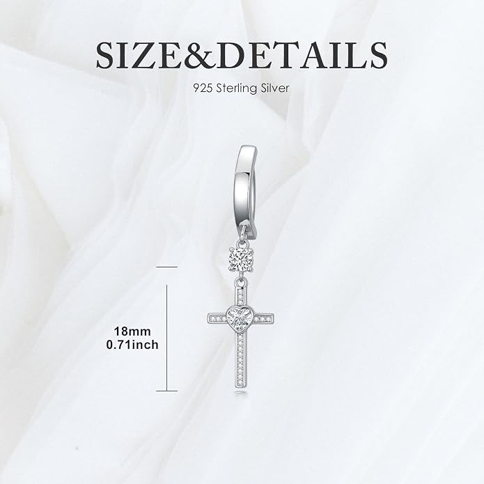 Butterfly Cross Shark Belly Button Ring 925 Sterling Silver Clicker Belly Rings Dangle Navel Ring Hypoallergenic Navel Piercing Belly Piercing Jewelry Gifts for Women
