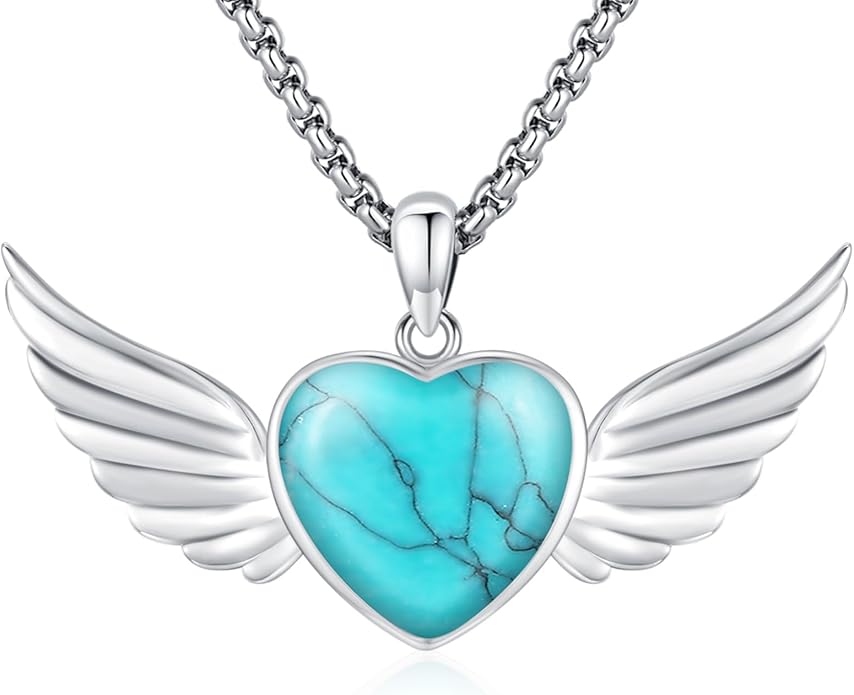 Turquoise Jewelry for Women Men 925 Sterling Silver Pendant Urn Necklaces for Ashes Picture Locket Necklace Thor Hammer Yggdrasil Virgen De Guadalupe St Michael Christopher Judas Witches Knot Necklace