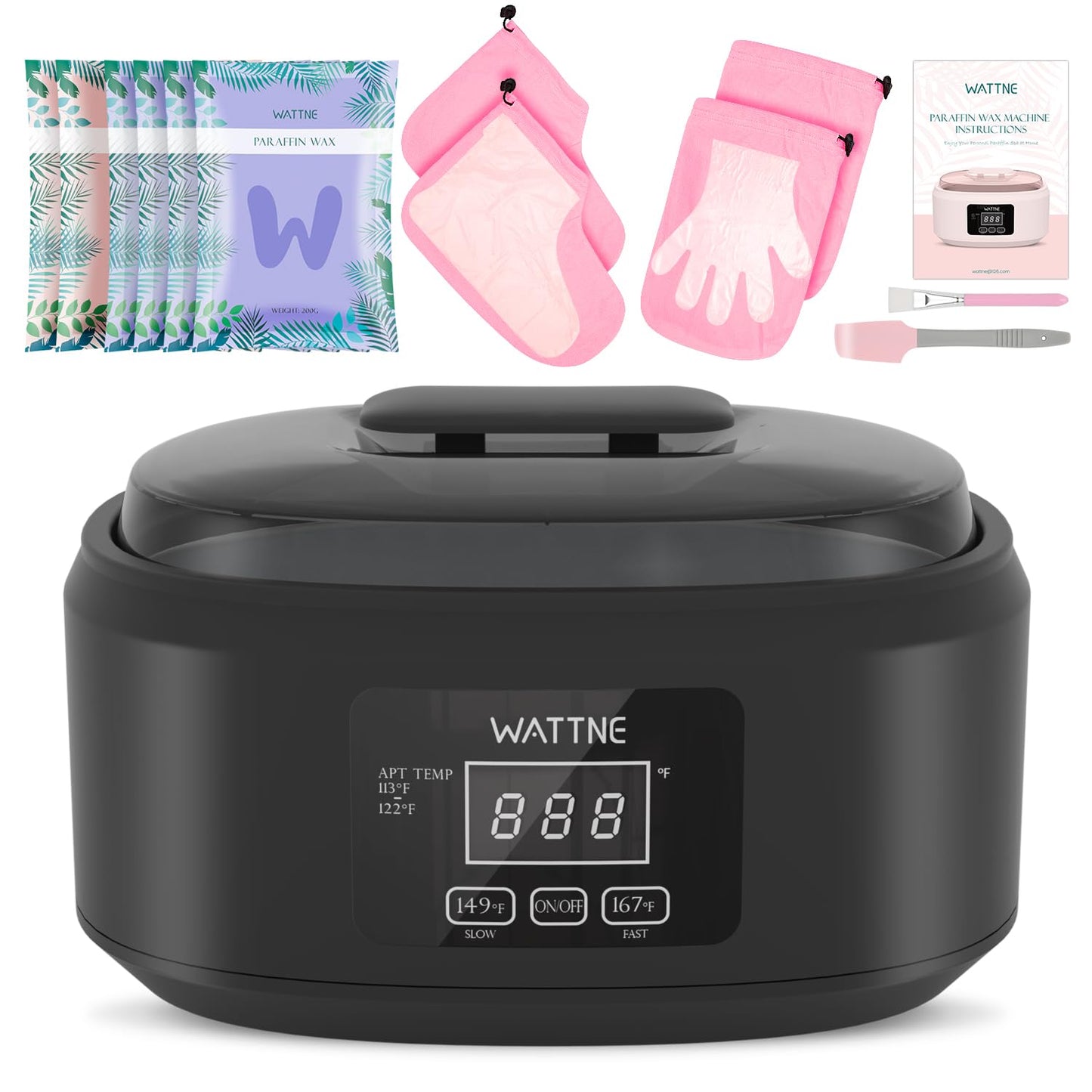 Paraffin Wax Machine for Hand and Feet -Paraffin Wax Warmer Moisturizing Kit Auto-time and Keep Warm Paraffin Hand Wax Machine for Arthritis (Black)
