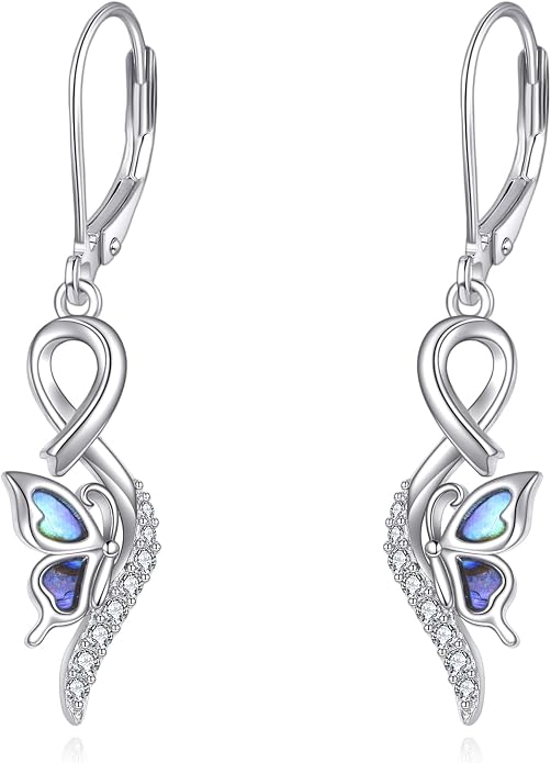 Butterfly/Paw Print/Highland Cow/Cat/Dog/Hummingbird/Dragonfly Earrings 925 Sterling Silver Animal Hypoallergenic Drop Dangle Earrings Animal Valentine's Day Jewelry for Women