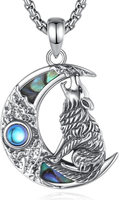 Vito 925 Sterling Silver Viking Necklace for Women Men, Viking Dragon/Wolf/Horse/Tree of Life Pendant Norse Amulet Nordic Jewelry for Men