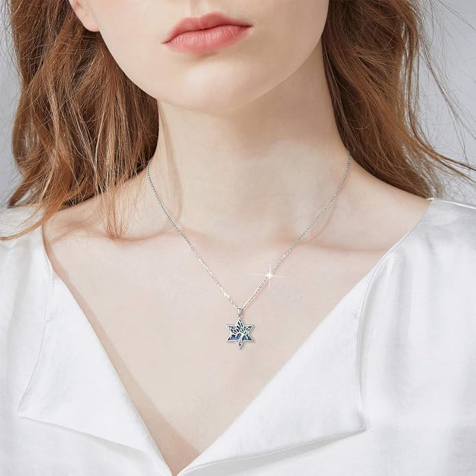 ONEFINITY Tree of Life Necklace 925 Sterling Silver Abalone Shell Celtic Knot Pendant Necklace for Women Jewelry