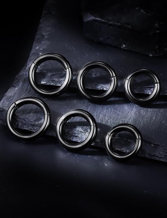 20G 18G 16G 14G 12G 10G 8G 6G 4G 2G Nose Rings Hoops 316l Surgical Steel Clicker Septum Lip Ring Tragus Helix Daith Rook Conch Snug Cartilage Lobe Earrings Hoop Piercing Jewelry For Women Men