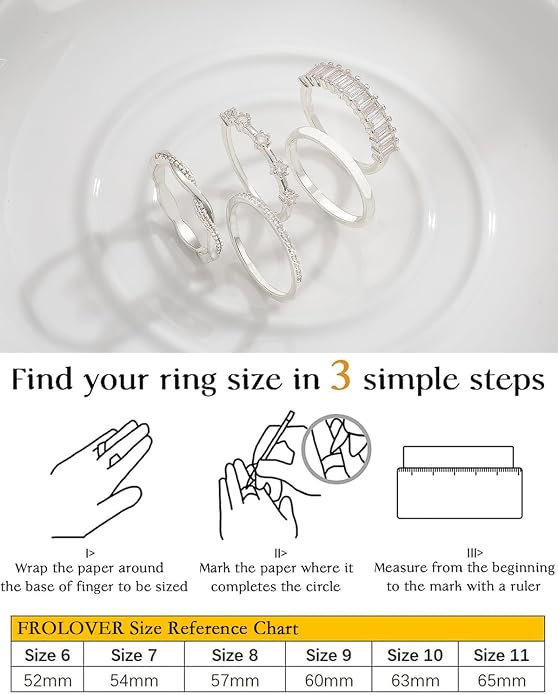 Stackable Silver/Gold Rings for Women Non Tarnish Trendy Dainty 14K Gold Plated Stacking Cubic Zirconia Thumb Ring Set Minimalist Promise Wedding Bands Engagement Rings for Women Size 6-10