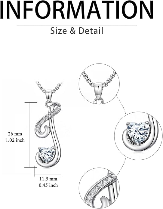 Birthday Gifts for Women Alphabet A to Z Initial Birthstone Pendant Necklaces for Women - 18k White Gold Plated Personalized Name Jewelry Anniversary Graduation Gifts for Wife Her Daughter Girlfriend(with Gift Box)
