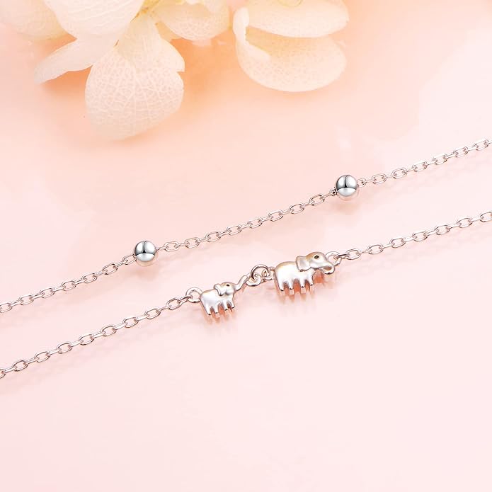 Alphm Anklet for Women S925 Sterling Silver Adjustable Foot Evil Eye Starfish Heart Bead Butterfly Celtic Knot Cross Multilayer Layered Ankle Bracelet Jewelry