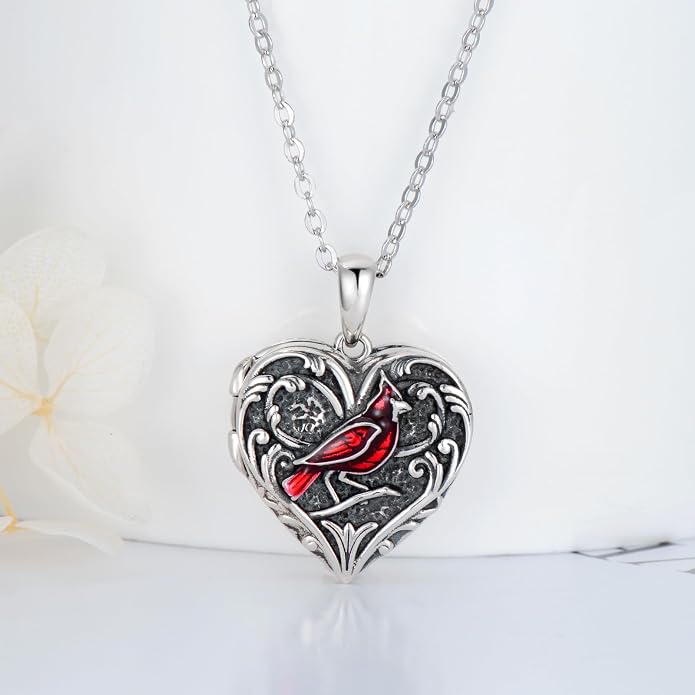 SOULMEET Personalized Silver Locket Necklace That Holds Pictures Photo Keep Someone Near to You, Memorial Custom Lockets Necklaces Letters Engraving for His Her