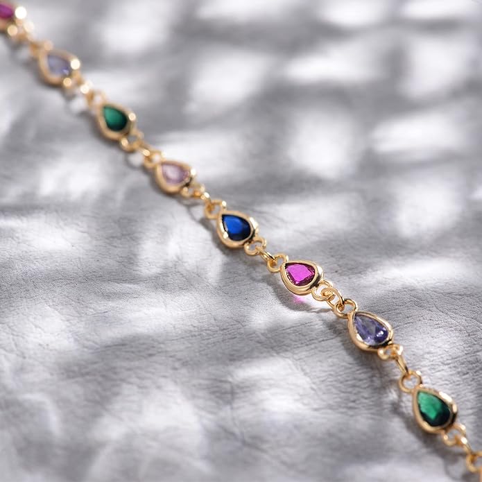 MEVECCO Anklet for Women Gold Chain 14K Gold Plated Dainty Boho Beach Summer Simple Foot Jewelry Ankle Bracelet