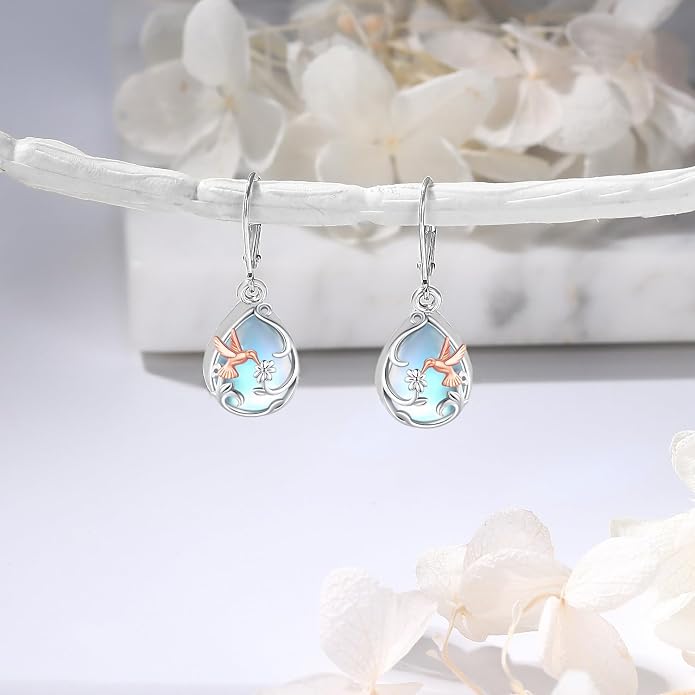 Aniu Tree of Life Earrings for Women Turquoise Malachite Teardrop Dangle Earrings for Women Sterling Silver Anniversary Birthday Drop Dangle Earrings Jewelry Gifts