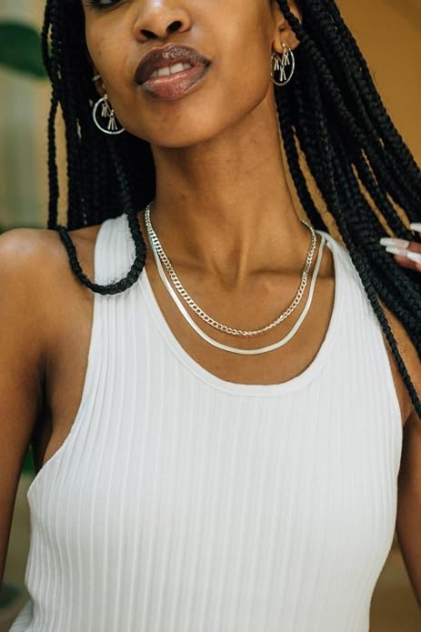 Natural Freshwater Baroque Pearl Necklace 14K Gold Plated Dainty Choker Necklace for Women Girls Snake Chain/Cuban Link/Paperclip/Ball Beaded Chain/Tennis Chain Fashion Jewelry for Gift