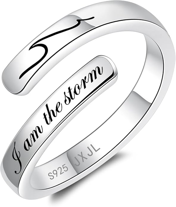 Silver Adjustable Ring Inspirational Jewelry S925 Sterling Wrap Open Ring for Women