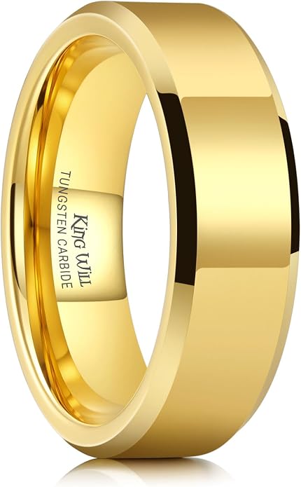 King Will BASIC Men Women 4mm/5mm/6mm/7mm/8mm Titanium Rings Polished Wedding Band Engagement Anniversary Band Comfort Fit