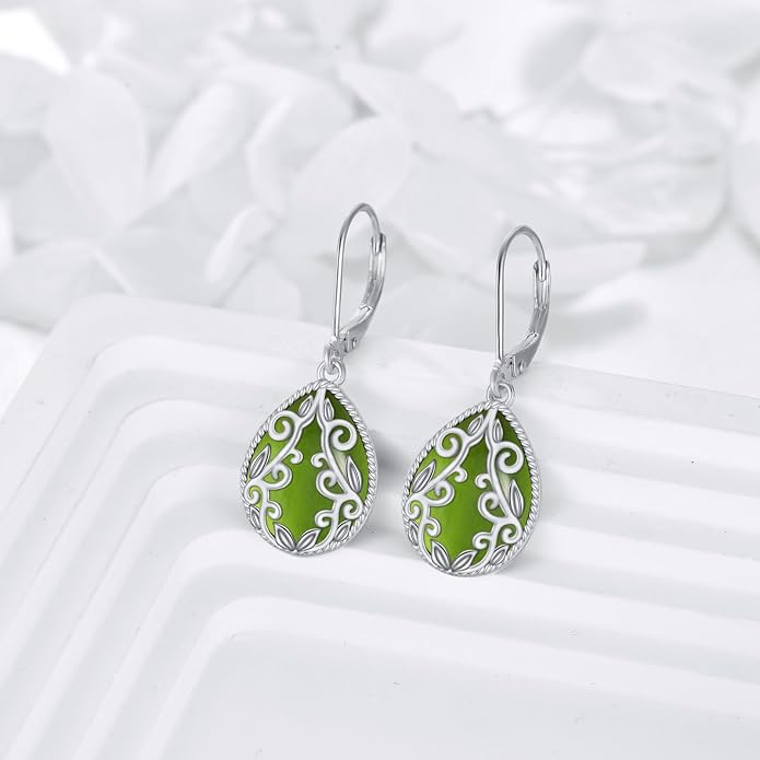 Teardrop Earrings Sterling Silver Filigree Irish Celtic Teardrop Drop Earrings Jewelry Gifts For Women