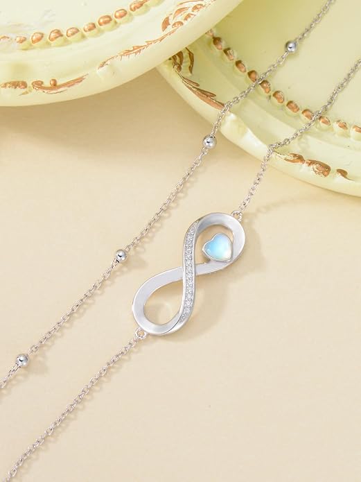 925 Sterling Silver Ankle Bracelet Evil Eye/Dolphin/Sea Turtle/Infinity/Wave Seashell/Hamsa Ankle Bracelet Adjustable Summer Beach Ocean Jewelry for Women