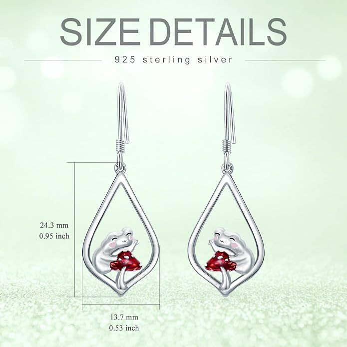 WINNICACA Sterling Silver Dangle Drop Earrings for Women Mom Flower Leverback Earrings Jewelry Christmas Anniversary Birthday Gifts