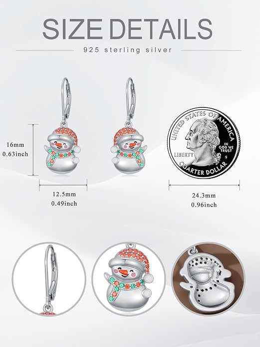 Seiyang Dangle Earrings 925 Sterling Silver Animal/American Flag/Turquoise Dangle Drop Earrings Jewelry Gifts for Women