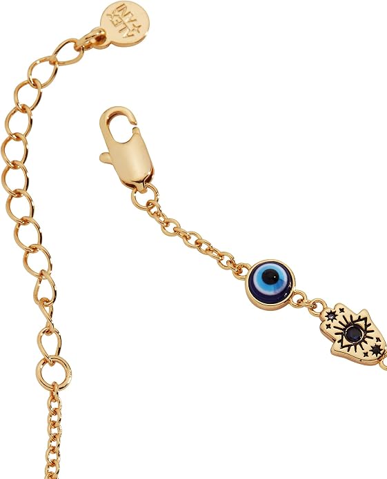 Alex and Ani Evil Eye Bracelets - Sapphire & Crystal Stones, Nickel-Free, Radiant Evil Eye Jewelry for Women