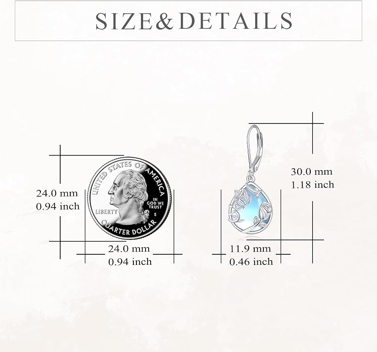 VONALA Flower Earrings for Women 925 Sterling Silver Rose/Lotus/Scottish Thistle/Tulip/Lilac/Mushroom/Pineapple Dangle Drop Earrings Flower Jewelry Gifts for Women Girls Birthday Gifts