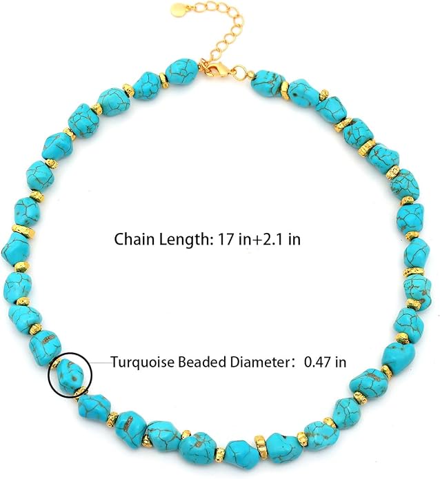 14K Gold Plated Paper Clip Chain Link Necklace Satellite Cross Key Starfish Turquoise Heart Necklace for Women