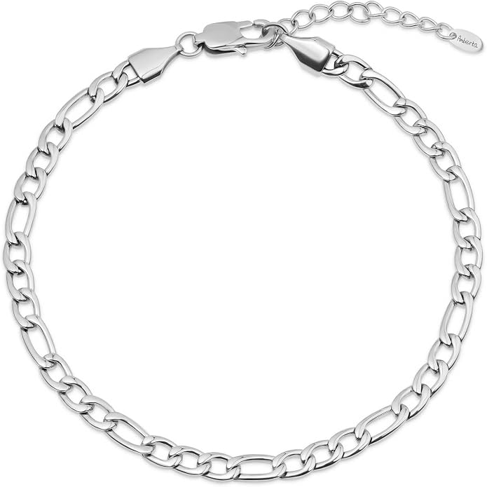 Amberta Silver Gold Waterproof Ankle Bracelets for Women | Boho Layered Anklets for Women | Summer Jewelry, Adjustable Ankle Chain Beaded Rope Heart
