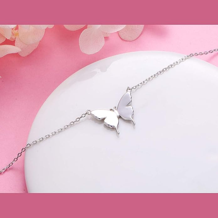 DAOCHONG S925 Sterling Silver Choker Short Necklace Pendant for Women Jewelry Gift