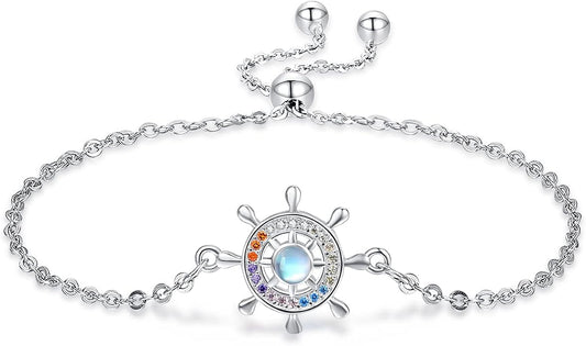 Palpitate Anchor Anklet Bracelets for Women Anklet Nautical 925 Sterling Silver Anchor Jewelry Gifts for Women Sailor Adjustable Chain