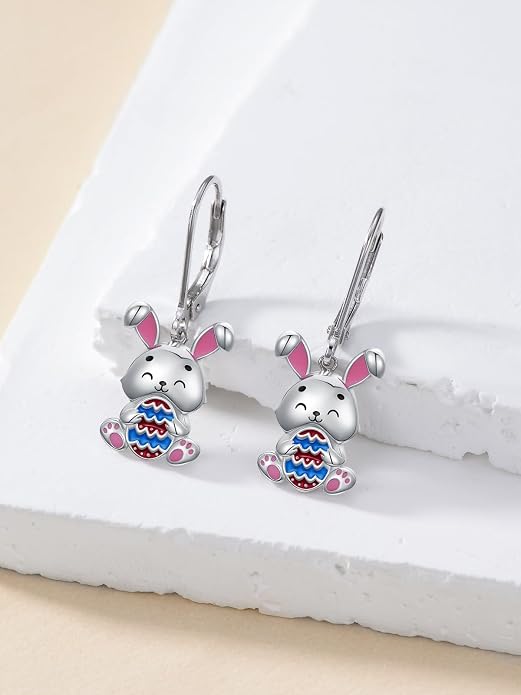 Animal/Leaf/Gothic Dangle Earrings 925 Sterling Silver Animal/Leaf/Gothic Dangle Drop Earrings Easter/Halloween/Christmas Jewelry Gifts for Women Her