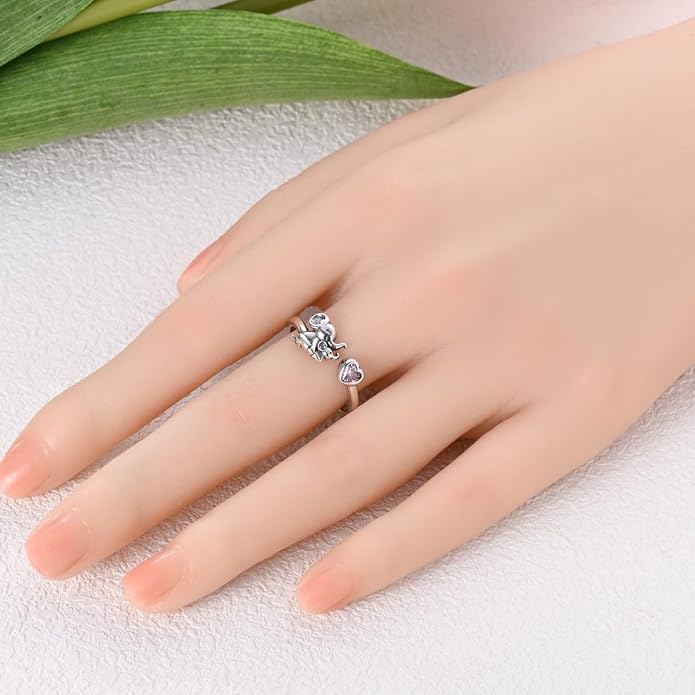 925 Sterling Silver Adjustable Open Rings for Women with Snake, Evil Eye or Bee Designs, Dainty Stackable Thumb Finger Rings, Gold Silver Ring Jewelry Gift for Mujer, Size 6-9