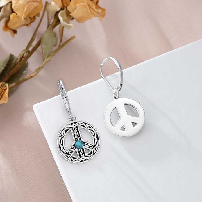 VONALA Dangle Earrings 925 Sterling Silver Opal Larimar Lapis Sapphire Turquoise Moss Agate Crystal Dangling Earrings Jewelry Gift for Women
