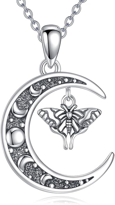 Sun and Moon Necklace 925 Sterling Silver Sun Moon Pendant Gemstone Jewelry Gifts for Women