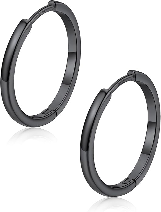 FaithHeart 925 Sterling Silver Post Huggie Hoop Earrings for Women, Silver Small Hoop Earring, Hypoallergenic Cartilage Earrings for Women