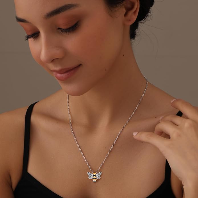 LeCalla 925 Sterling Silver Pendant Necklace | Crescent Moon and Star Necklace Jewelry | Handmade Charm Pendant Necklace for Women | Adjustable Chain Necklace Gifts for Women Valentine s Day, Mother s Day