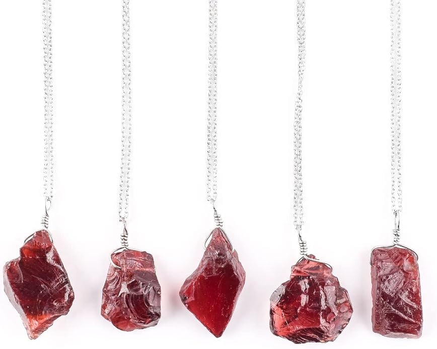 Natural Gemstone Dainty Pendant Necklace for Women Handmade Crystal Jewelry 925 Sterling Silver 18 Inch Chain Healing Chakra Christmas Birthday Gift for Her