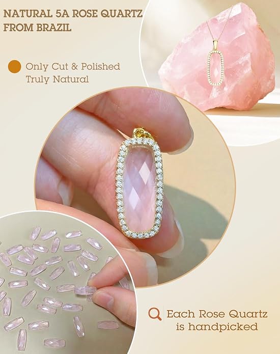 Natural Gemstone New Beginnings Birthday Graduation Gifts 925 Silver Jewelry Plated with 18K Gold Protection Necklace for Women