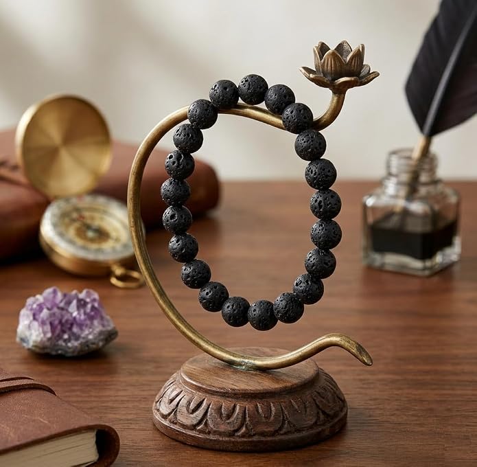 Natural Gemstone Bead Bracelet for Women – Healing Crystal Reiki Bracelet, Handmade Spiritual Protection Jewelry, Energy Stone Stretch Bracelet Gift for Women & Girls
